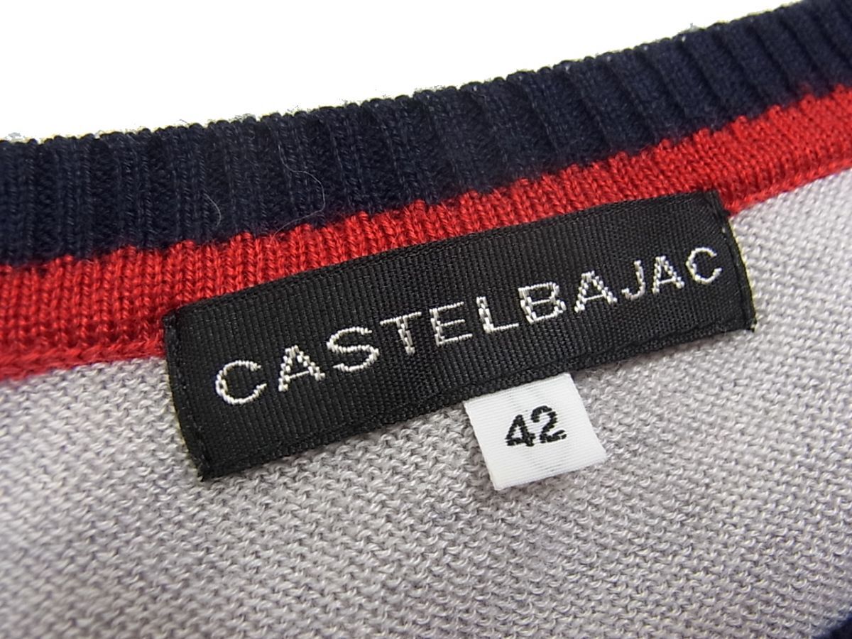  regular price 36,000 jpy *CASTELBAJACi regular Layered knitted sweater Heart embroidery Castelbajac lady's Golf wear 1 jpy start 