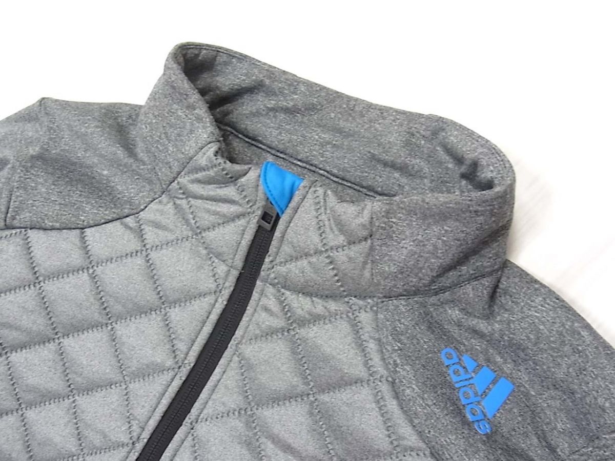 ☆adidas アディダス CLIMAHEAT キルト長袖フルジップジャケット ゴルフに メンズ グレー 1円スタート_画像5