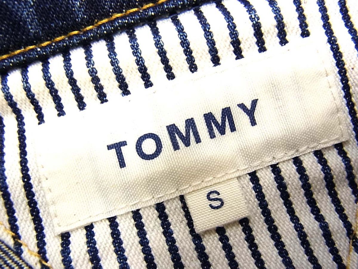 美品☆TOMMY HILFIGER トミーヒルフィガー 七分袖 デニムジャケット トラッカージャケット Gジャン S メンズ_画像4