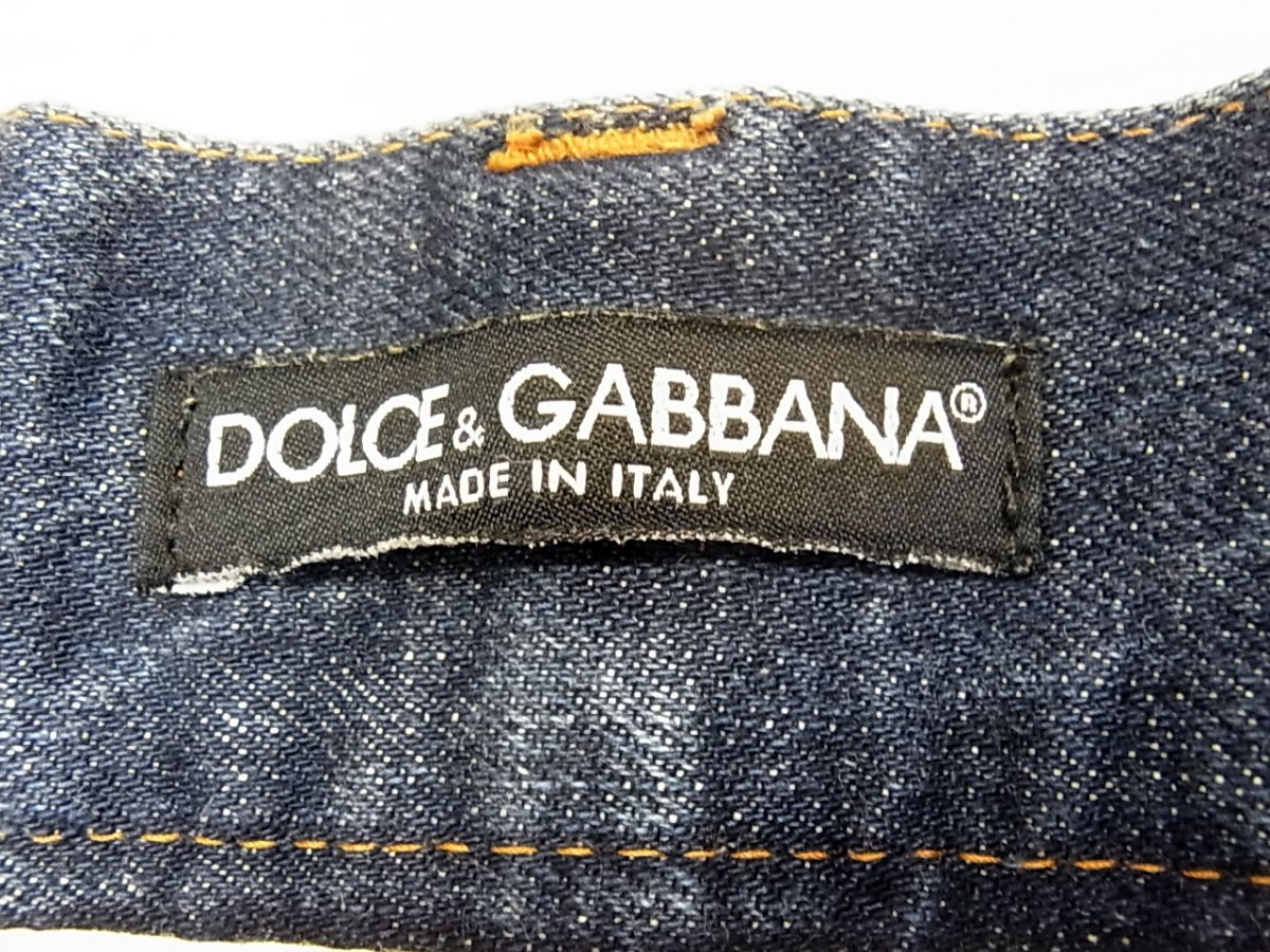 ◇DOLCE&GABBANA ジーンズ ダミーダブルジップ デニムパンツ ユーズド加工 ドルチェ＆ガッバーナ メンズ イタリア製 1円スタート_画像8