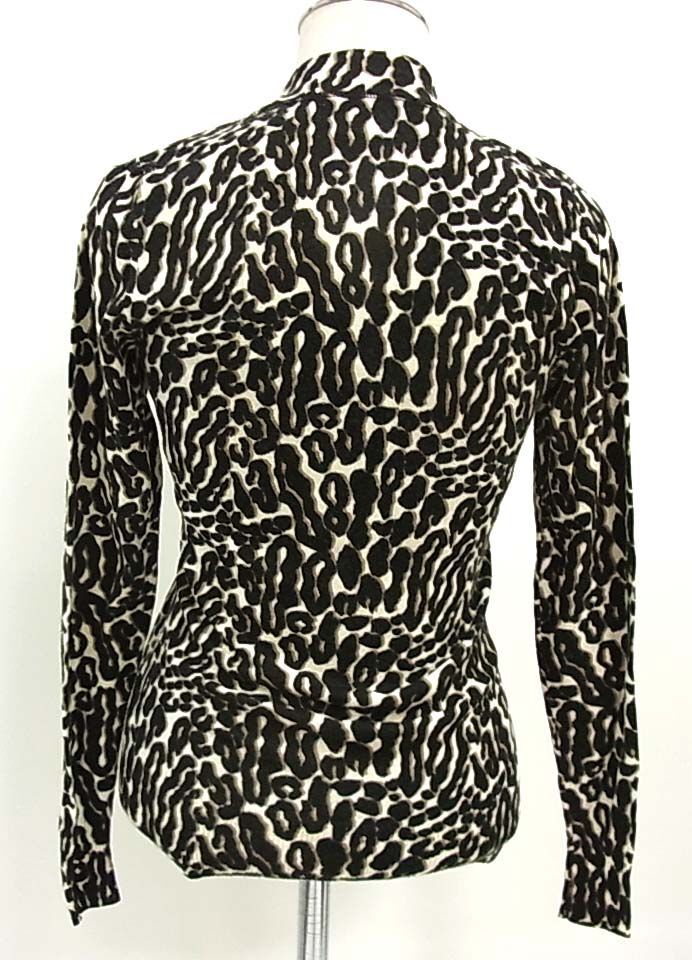 *TORYBURCH Tory Burch knitted cardigan Leopard pattern thin lady's 1 jpy start 