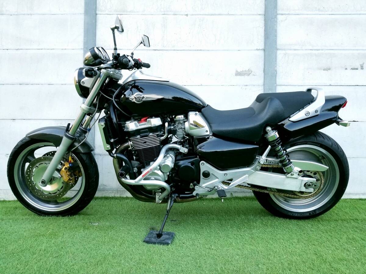 ★春の大セール開催中★AIS査定総合４点外観「上」極上 HONDA SC38 X4 カーボンフェンダー エンジンガード フルエキステン 現車確認歓迎★_画像5