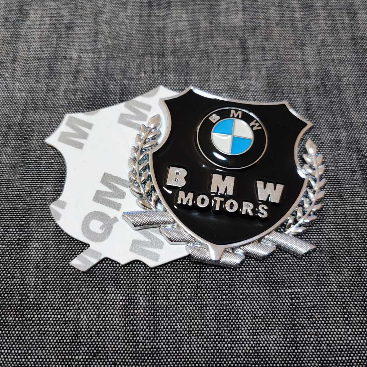 BMW メタルエンブレム １P【シルバー】MSport MPerformance MPower E46 E60 E90 F10 F20 F30 x1x2x3x4x5x6x7x8 xm_画像1
