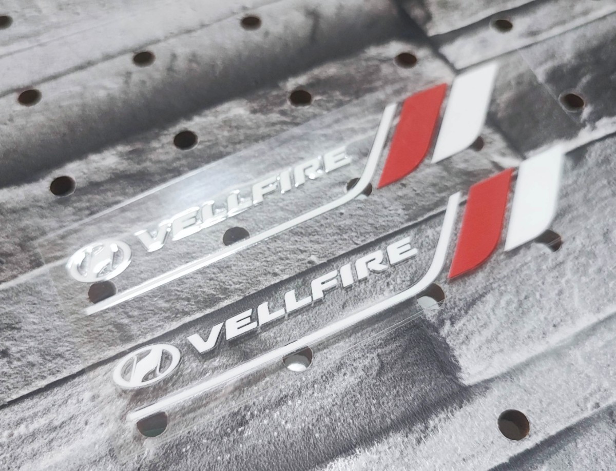 トヨタ【ヴェルファイア】ワイパーブレード用 ステッカー 2P■VELLFIRE 20系 30系 40系 ミニバン ハイブリッド_画像1