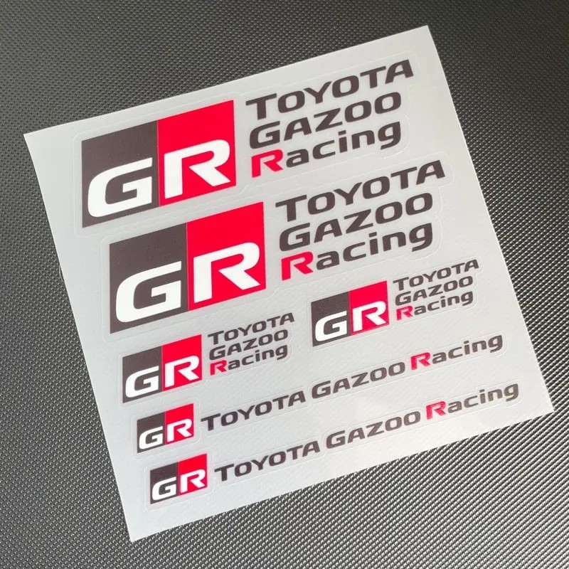 【GR】TOYOTA GAZOO Racing ステッカーセット【黒×赤】プリウスPHV カローラ アクア HILUX ランドクルーザー C-HR ヤリスクロス 86 コペン_画像2