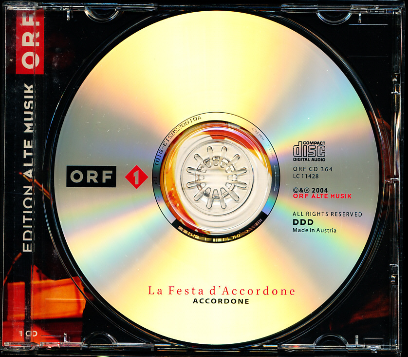 ORF アッコルドーネ - La festa d'Accordone　4枚同梱可能　5CB004MEZLW2_画像3