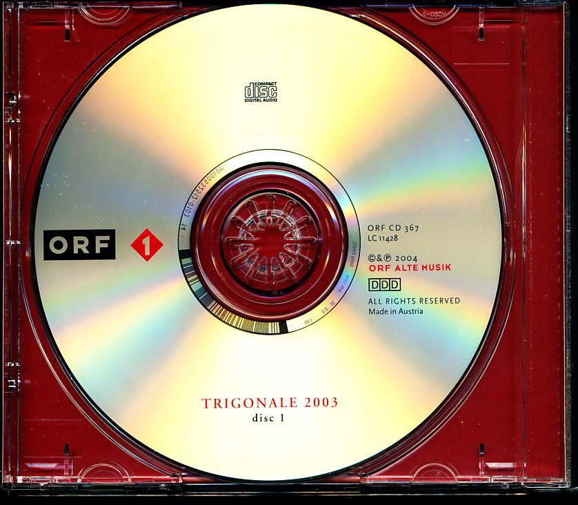 3CD ORF コープマン, ユングヘーネル, サヴァール他 - TRIGONALE2003～古楽音楽祭ライヴ　5FB00E3M4JAI_画像3