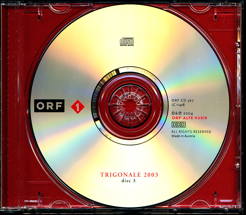 3CD ORF コープマン, ユングヘーネル, サヴァール他 - TRIGONALE2003～古楽音楽祭ライヴ　5FB00E3M4JAI_画像5