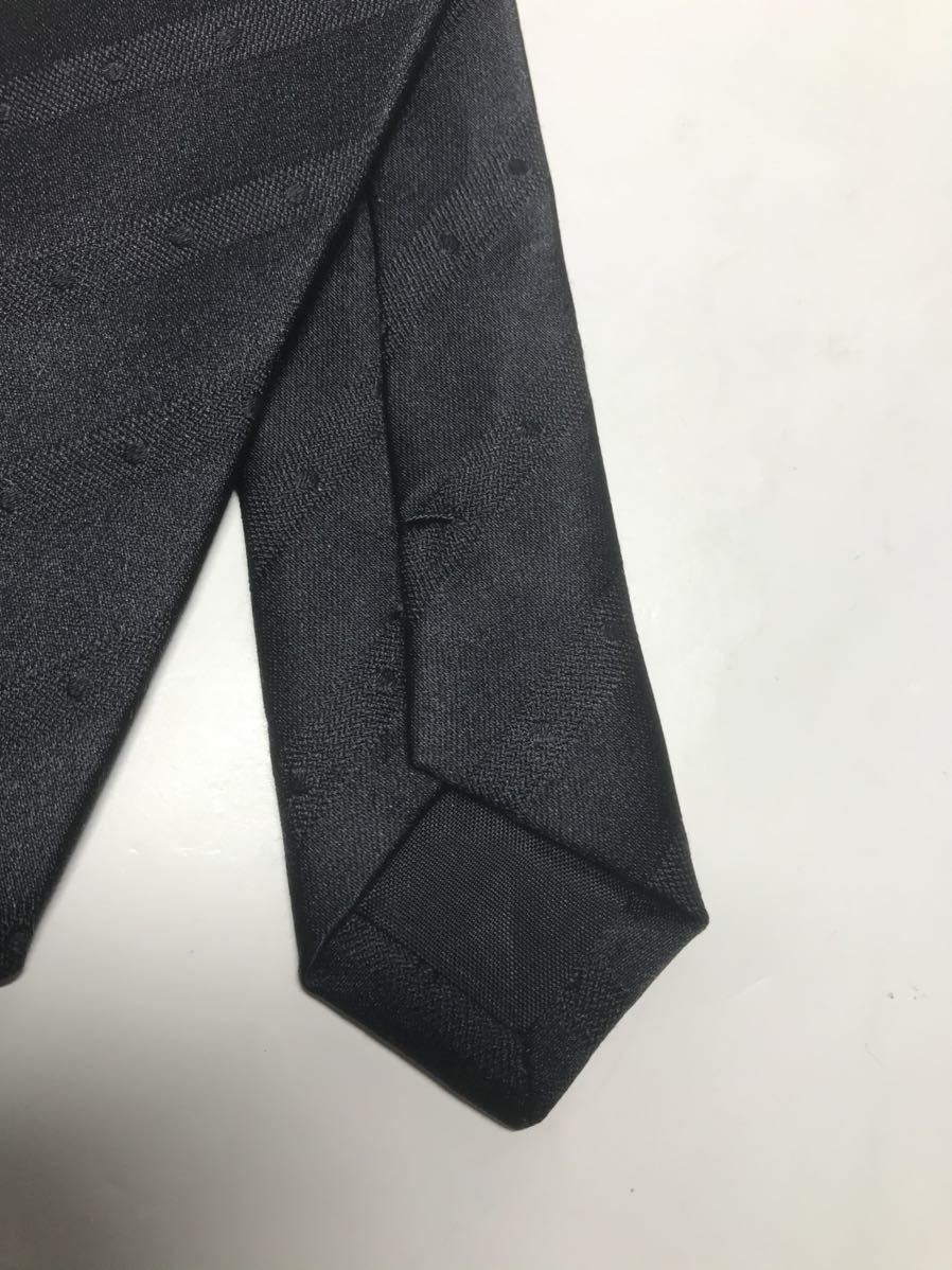 新品 黒柄ネクタイ シルク 安心の日本製 NF020