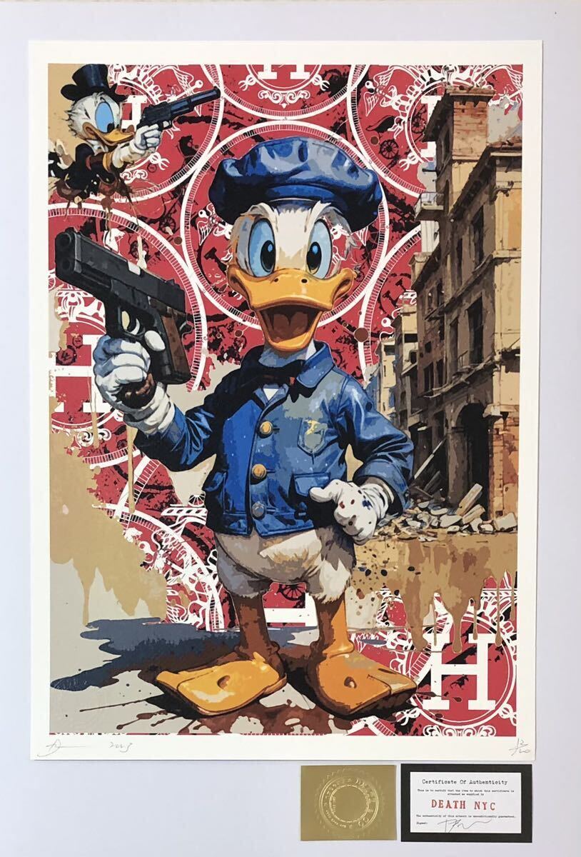 DEATH NYC art poster worldwide limitation 100 sheets tizma Land Donald Duck pop art s Crew jiDisney Hermes limitation present-day art 