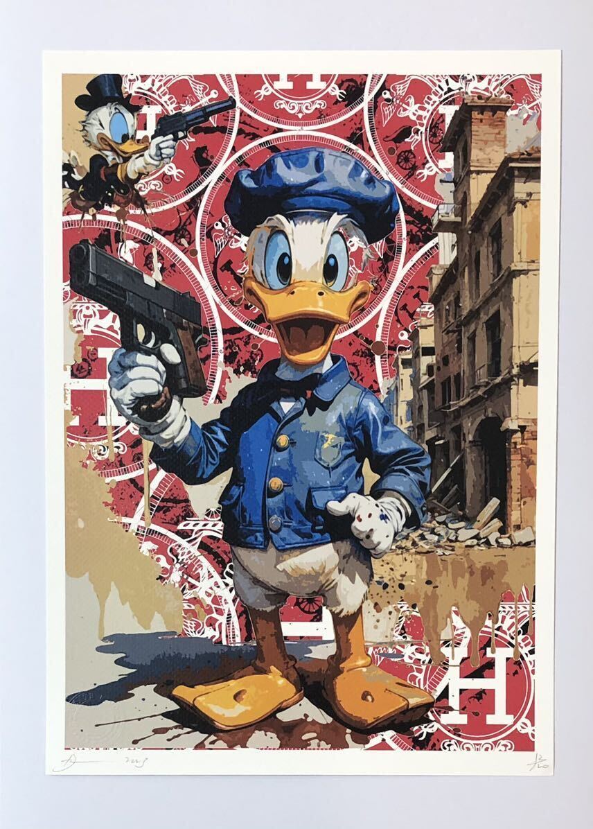 DEATH NYC art poster worldwide limitation 100 sheets tizma Land Donald Duck pop art s Crew jiDisney Hermes limitation present-day art 