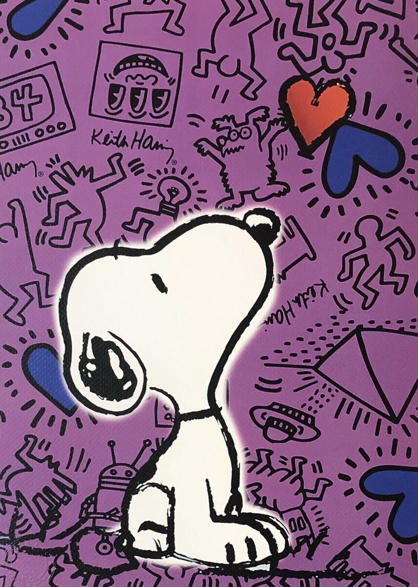 DEATH NYC art poster worldwide limitation 100 sheets Snoopy SNOOPY pop art PEANUTS Keith he ring Keith Hering present-day art limitation poster 