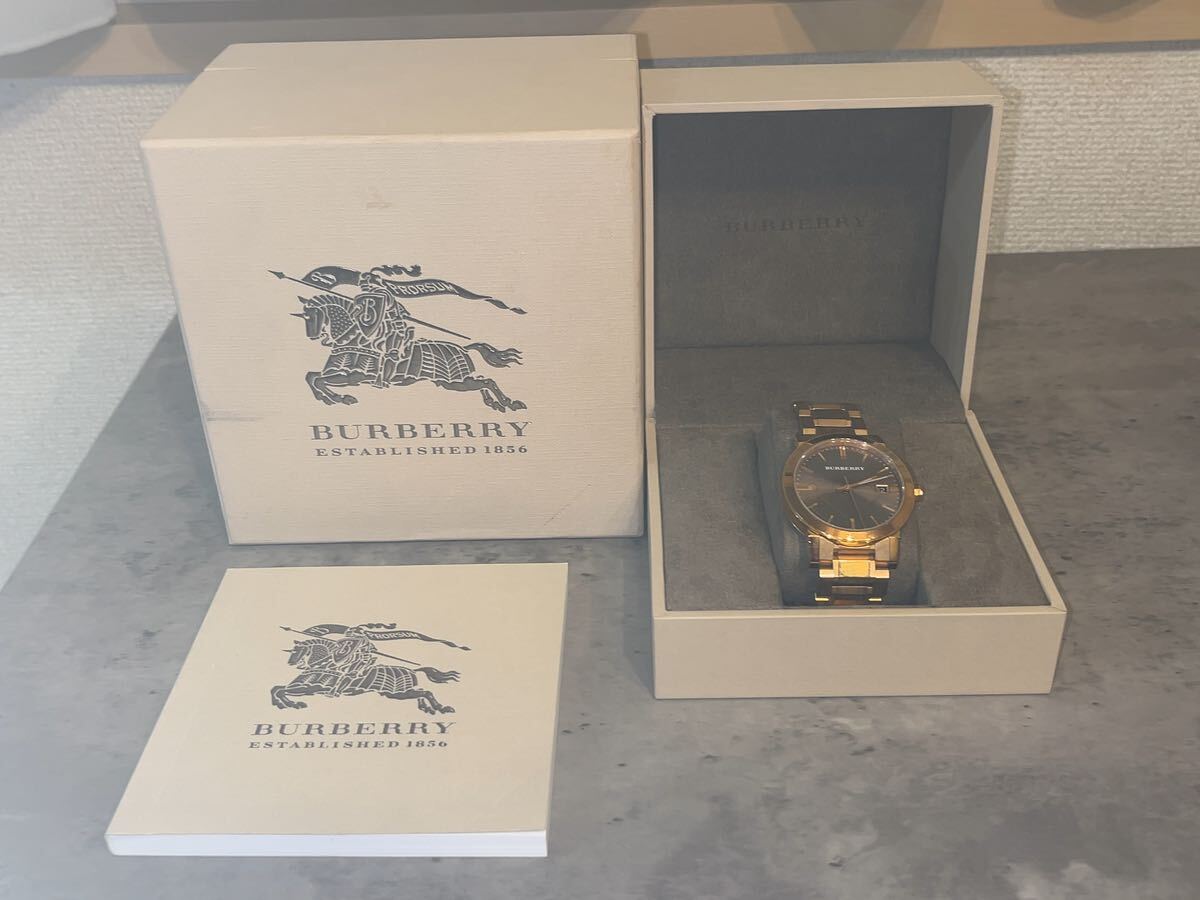 BURBERRY バーバリー BU9005 シティ グレー文字盤 ケース付 腕時計 時計 の画像1