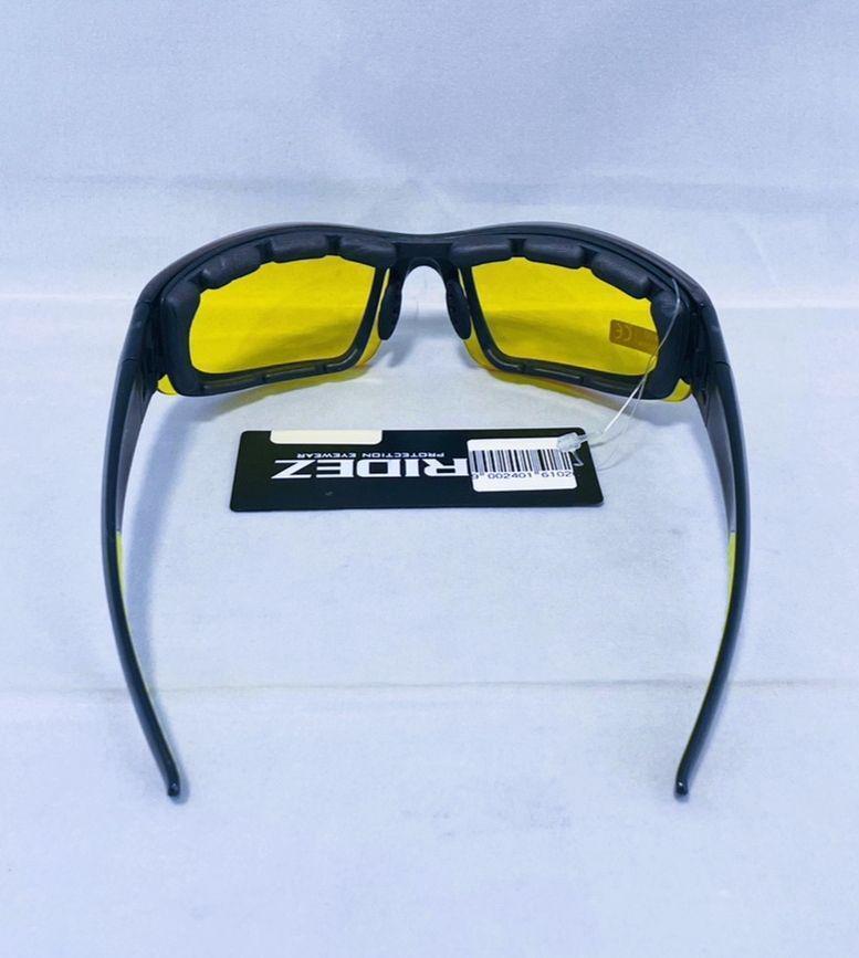【新品 未使用品】RIDEZ 偏光防風サングラス UV99%カット ブラック/イエロー RS156 送料無料