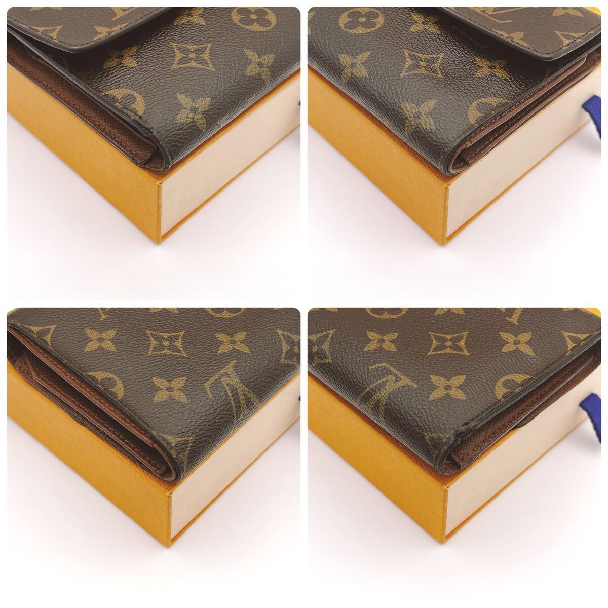 ★上美品★【A455】ルイヴィトン LOUIS VUITTON モノグラム ポルトトレゾール エテュイ パピエ 財布 三つ折り財布 M61202/SP0095