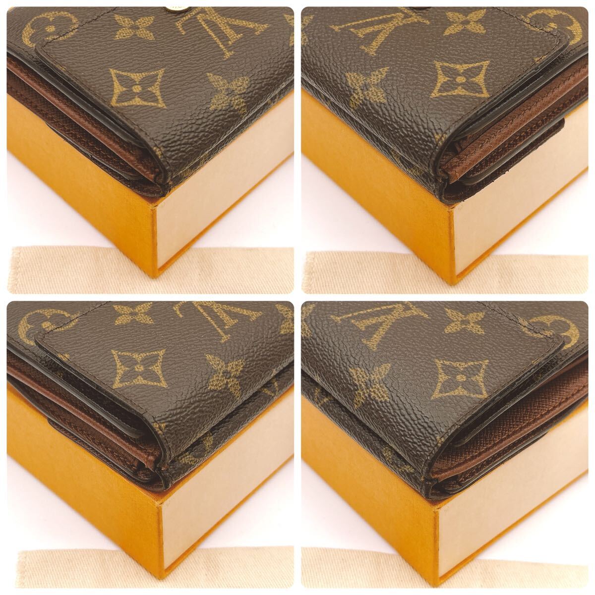 ★美品★【A504】LOUIS VUITTON ルイヴィトン モノグラム ポルトフォイユ・エリーズ 三つ折り財布 WホックM61654/SP1022の画像10