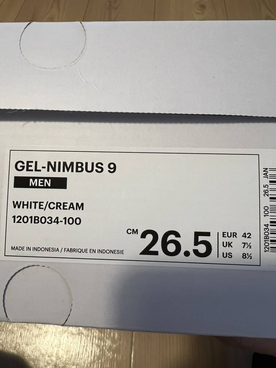 ENNOY Asics Gel-Nimbus 9 "White/Cream" (1201B034-100) 26.5cm ENNOY-AS-GN9-WHT_画像4
