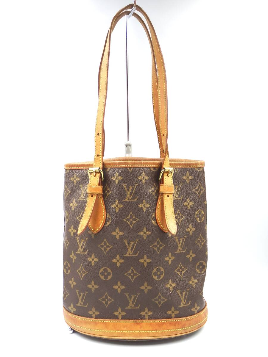 ◇LOUIS VUITTON/ルイ・ヴィトン/モノグラム/プチ・バケットPM/M42238/ハンドバッグ/ショルダーバッグ/バケツ型バッグ/ポーチ付_画像2