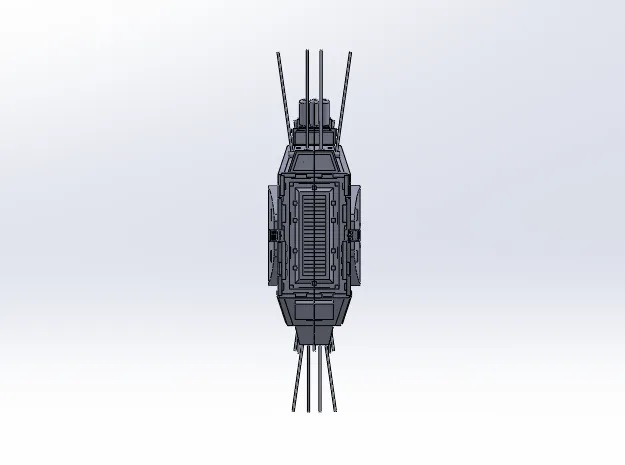 1/5000 ヒューベリオン 3Dプリント 未組立 同盟軍 ハイペリオン HYPERION 宇宙船 宇宙戦艦 旗艦 Spacecraft Space Ship Battleship SFの画像5