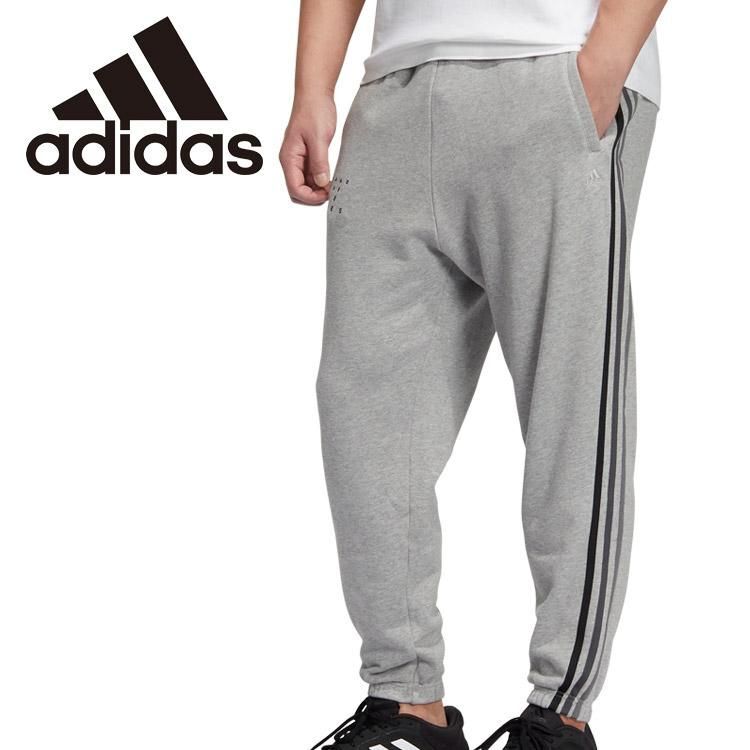 ★アディダス adidas 新品 メンズ ルーズ スウェット ジョガーパンツ ロングパンツ 灰 XLサイズ [HP1430-XL] 四 参★QWER★_画像1