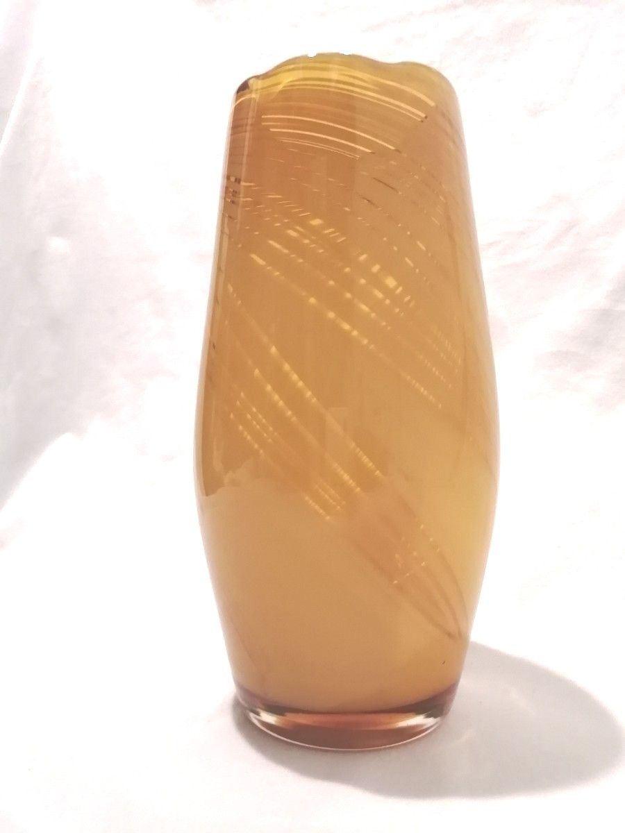 マルティグラス FUKUOKA Japan オレンジ フラワーベース  花瓶 花器 ヴィンテージ