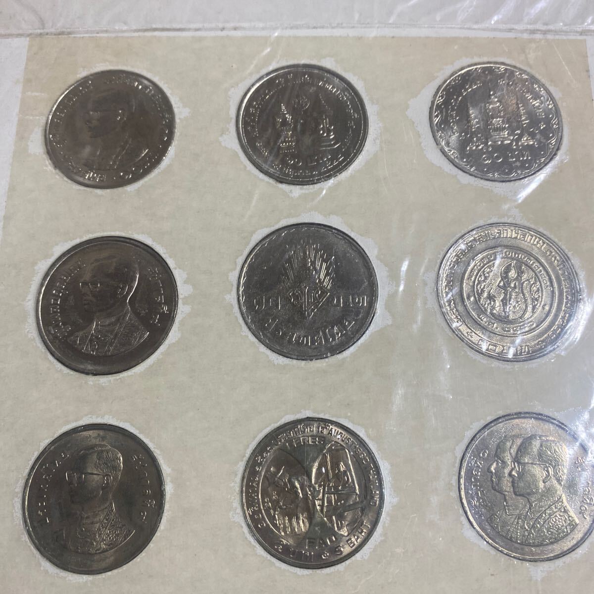 古銭 コイン タイ 硬貨 貨幣セット 10バーツ 5バーツ 1バーツ 1958年〜1986年 コインセット 外国コイン メダルの画像7
