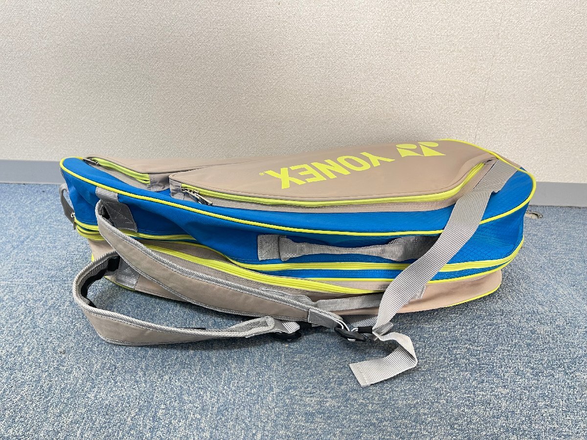 ST0603-67I　ゆうパック着払い　YONEX　ラケットバッグ　テニスラケットバッグ　ベージュ系　ヨネックス　スポーツ_画像3