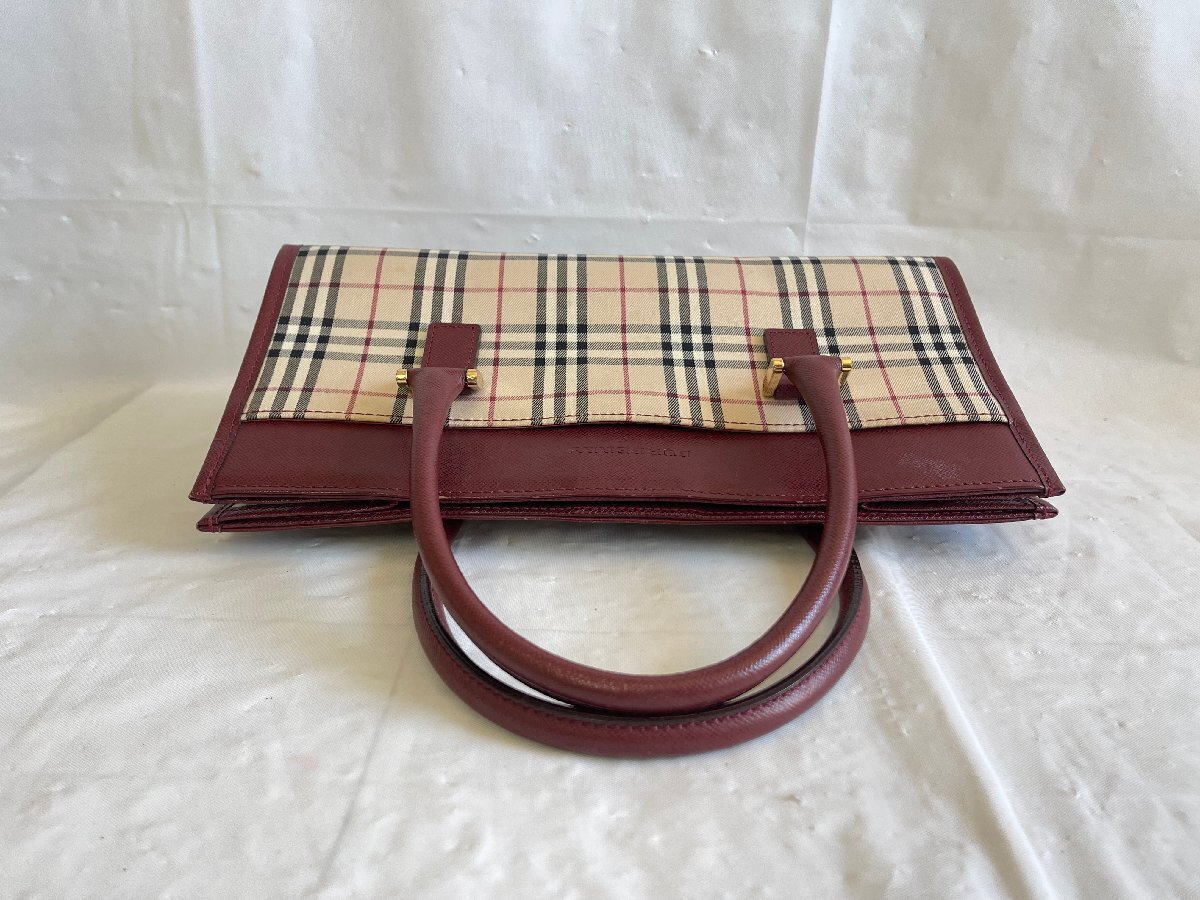 ST0605-25I Yupack оплата при получении BURBERRY ручная сумочка noba проверка × бордо серия Burberry в наличии сумка Mini сумка 