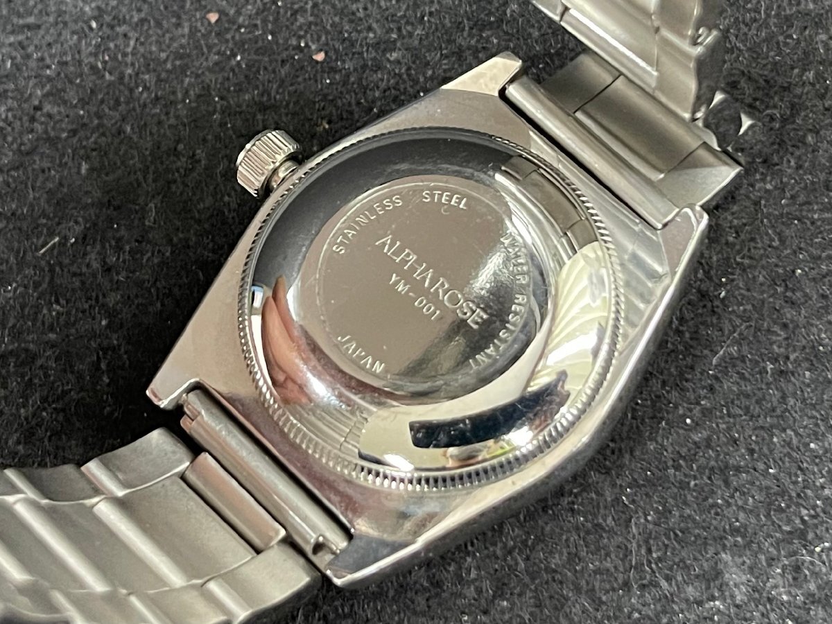 ST0605-29I　ALPHAROSE　AUTOMATIC　YM-001　腕時計　アルファローズ　自動巻き　メンズ　男性向け　装飾品_画像8
