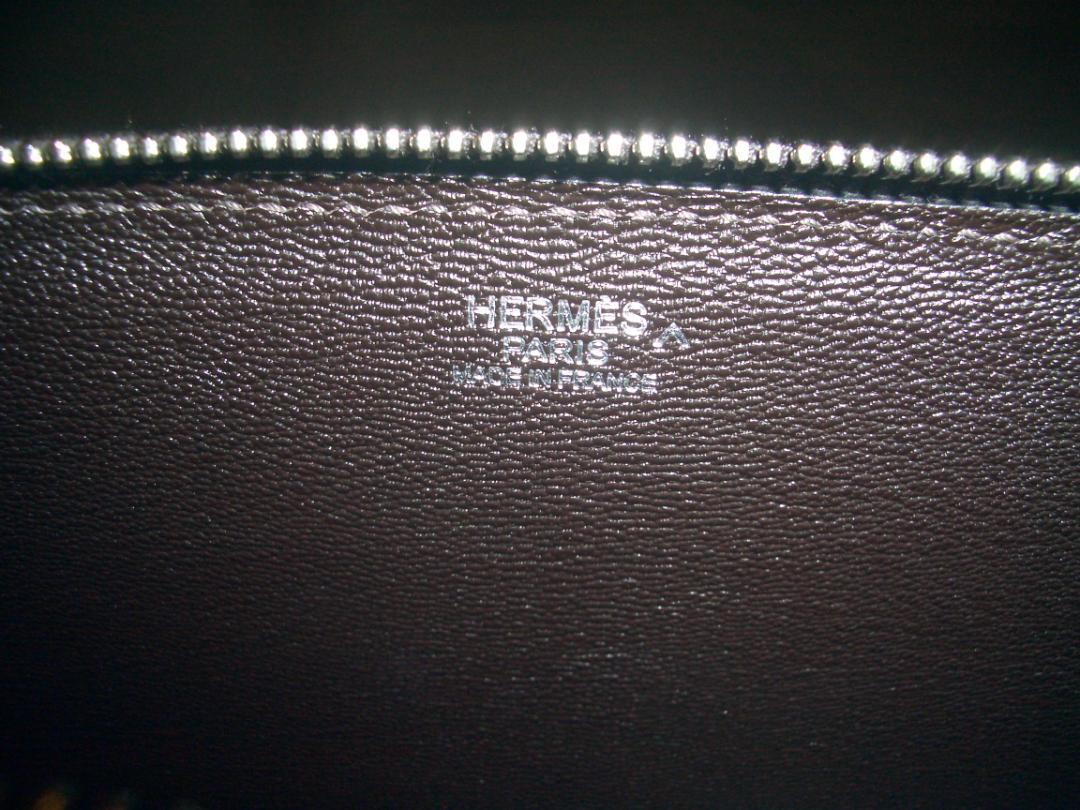 500万円 エルメス 激レア 特大サイズ ポロサス クロコダイルアリゲーター ダークブラウンクラッチバッグセカンドバッグ鞄かばん HERMESの画像3