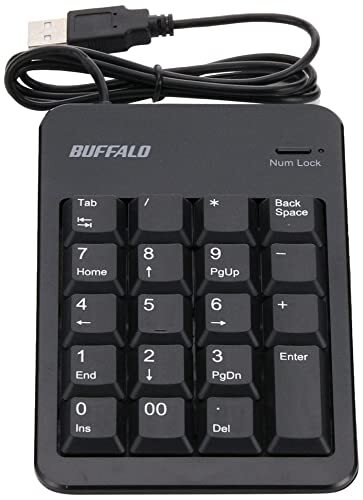 BUFFALO проводной цифровая клавиатура Tab ключ USB ступица имеется черный BSTKH100BK