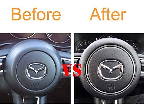 Takelablaze マツダ3 CX-30 ステアリング センターリング Mazda3 ファストバック セダン ABS製 内装 アクセサリー_画像2