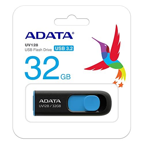 ADATA Technology USB3.0直付型フラッシュメモリー DashDrive UV128 32GB (ブラック+ブルー) AUV1の画像9