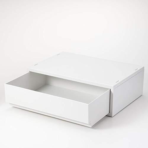  Muji Ryohin poly- Pro pi Len case * drawing out type * width wide *. type * white gray approximately width 37× depth 26× height 12cm 02108328