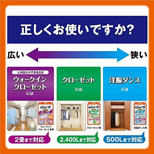 【まとめ買い】ムシューダ 有効 防虫剤 ウォークインクローゼット専用 3個入×4個_画像5