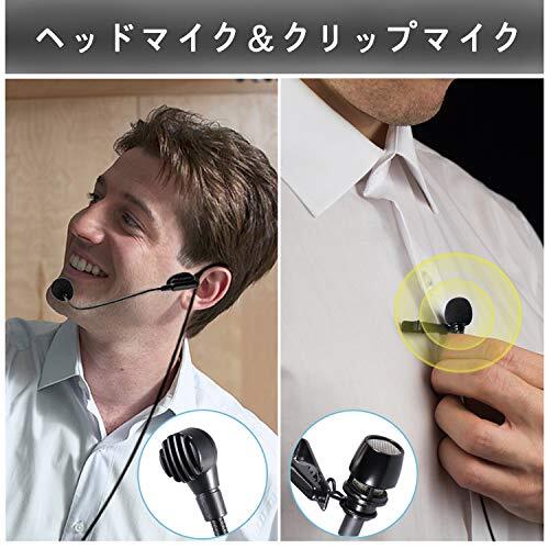 Alvoxcon ワイヤレスマイク ヘッドセット ピンマイク ワイヤレス UHF クリップマイク 無線マイク 動画撮影 録音 拡声器 カメラ_画像5