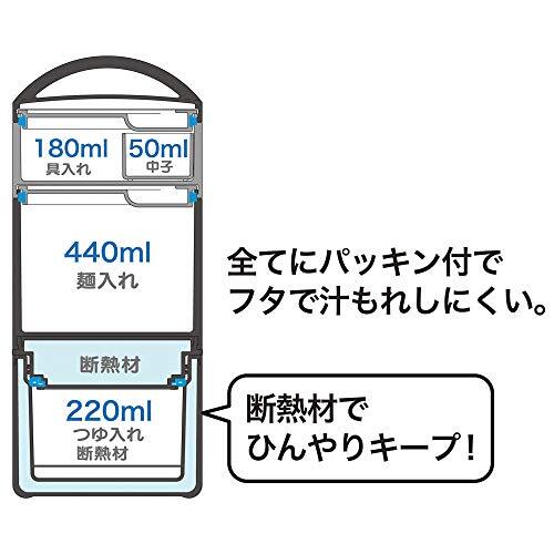 スケーター 保冷麺 ランチボックス 冷たい麺用 弁当箱 ブルー LRTM8_画像6