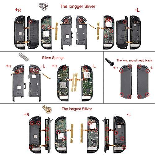 eXtremeRate Switchのジョイコンに対応用互換ABXY方向キーSR SL L R ZR ZL + -ホームボタントリガーボタンスプ_画像6