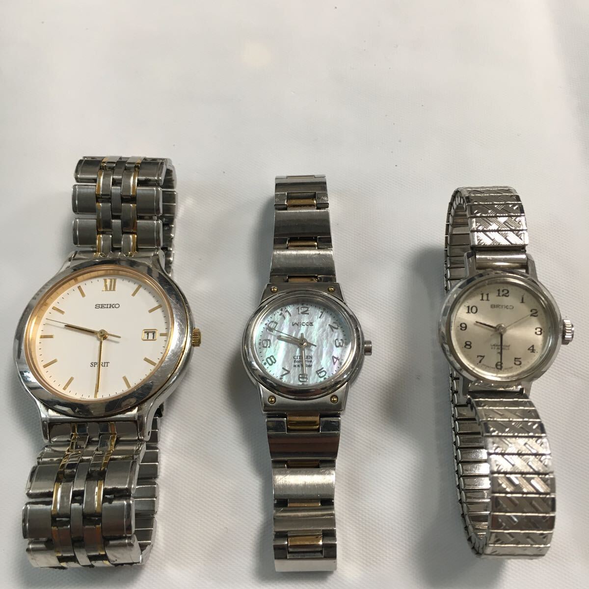 美品あり 全て稼働品 豪華 7点 FENDI SEIKO SPRIT CITIZEN Eco Drive CANDINO 清掃済み 送料一律370円 メンズ レディース 腕時計 1円_画像3