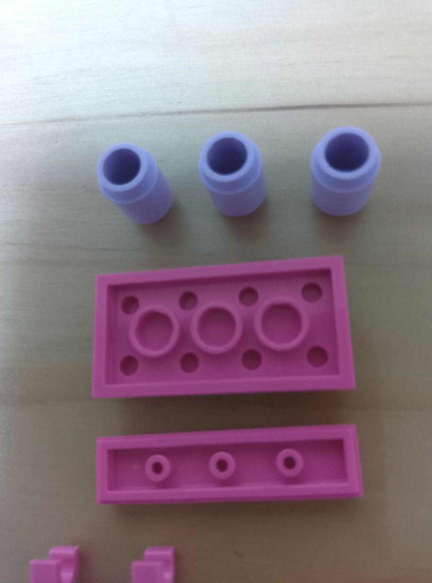 レゴ　パーツ詰め合わせ(J)【LEGO正規品】中古品　ピンク&薄紫色　プレート　タイル　はしご
