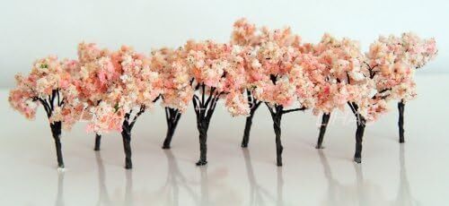 桜 さくら 樹木 木 鉄道 模型 建築 模型用 ジオラマ 10本 セット_画像1