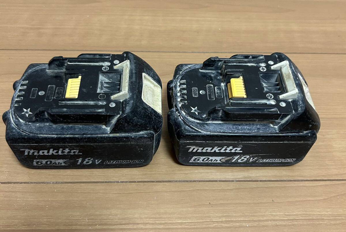 ジャンク品 マキタ makita バッテリー BL1860B 18v ２個セット リチウムイオン 6.0Ahの画像1