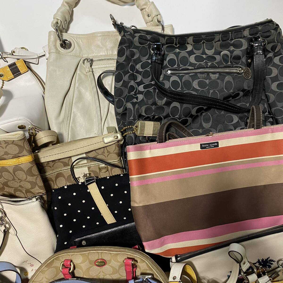 1円 22点セット まとめ売り COACH ケイトスペード トリーバーチ等ショルダーバッグ ハンドバッグ ショルダーバッグの画像10