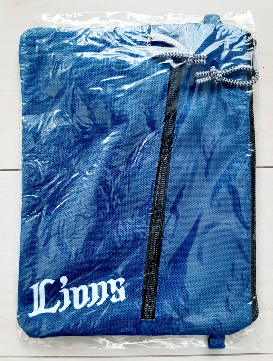 [ unused ] Saitama Seibu Lions 2019 year fan Club privilege sakoshu blue case bag 