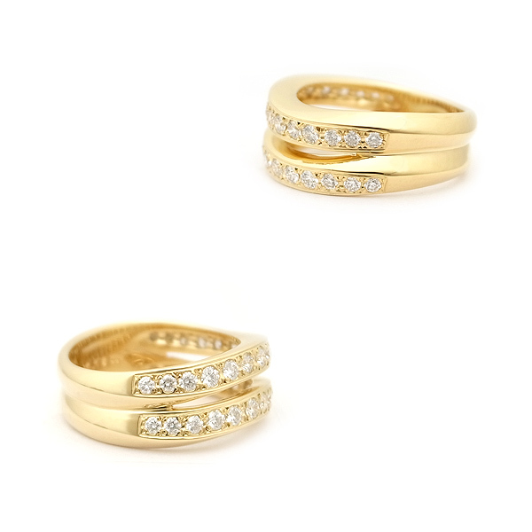 [ зеленый магазин ломбард ] Mikimoto бриллиантовое кольцо 0.75ct K18YG[ б/у ]