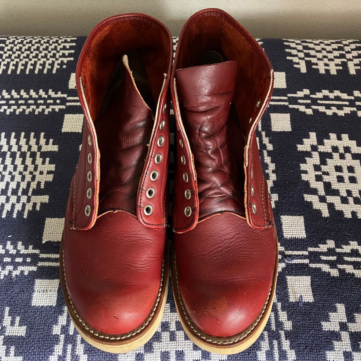 RED WING 8166レッドウィング アイリッシュセッター プレーントゥブーツ赤茶 オロラセット 7 1/2 D OLD犬タグ