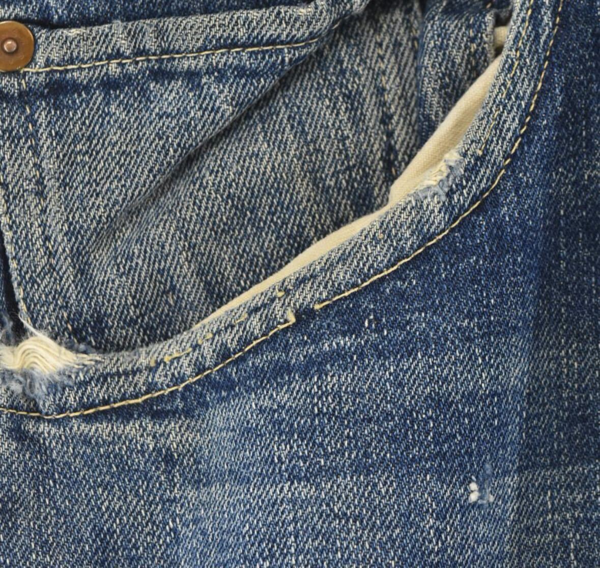 {1 jpy repeated start }40*s Levi*s 501XX 47 model previous term leather patch one side tab Vintage Levi's original 