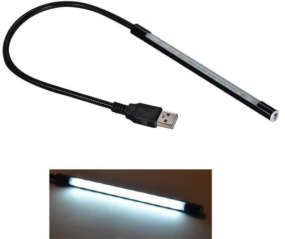 LED ワンタッチ デスクライト フレキシブルアーム 調光機能 USB給電 黒