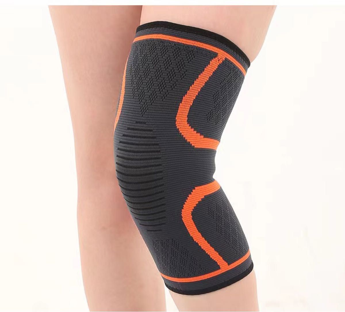 【L】膝サポーター　ブラック　2枚セット　通気性　伸縮性　フィット感　 スポーツ 運動 登山 関節 通気性 伸縮　保護