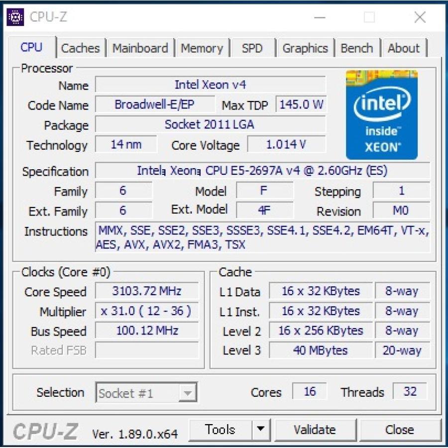 2個セット Intel Xeon E5-2697A v4 QS QK7S 16C 2.6GHz 40MB 145W LGA2011-3 DDR4-2400 E5-2695 v4 E5-2697 v4 互換の画像2